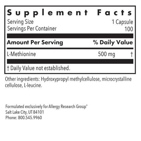 Allergy Research Group L-Methionine